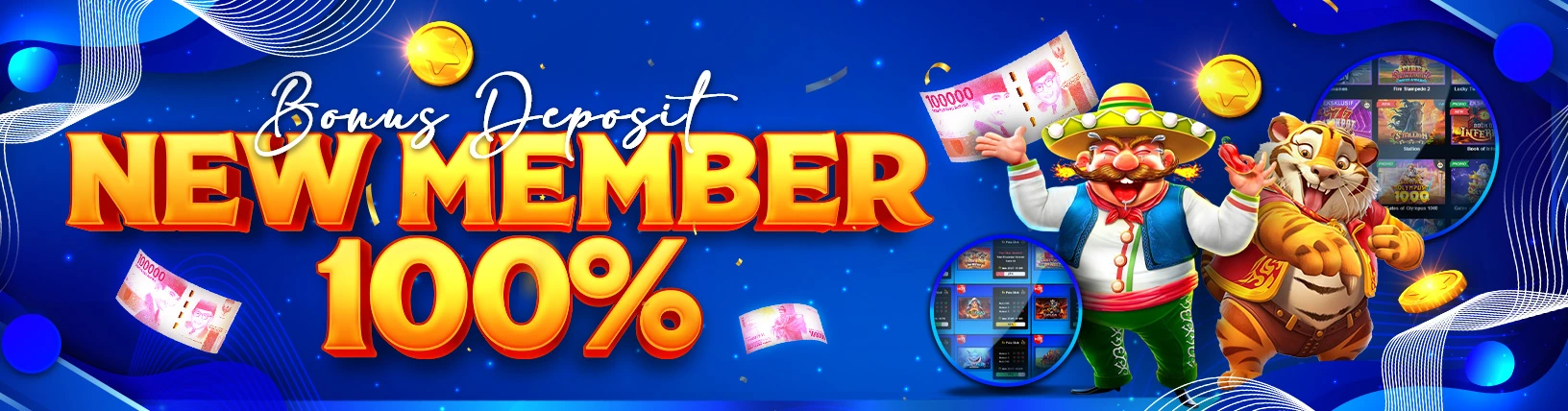 BONUS DEPOSIT NEW MEMBER 100%