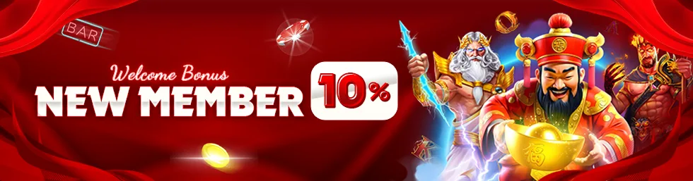 BONUS NEW MEMBER ALL GAMES 10%