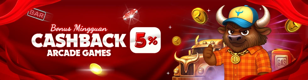 BONUS CASHBACK ARCADE 5%