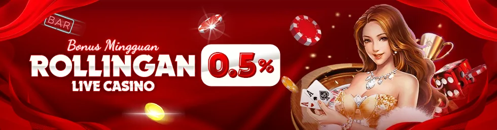 BONUS ROLLINGAN LIVE CASINO 0.5%